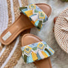 Stylish handcrafted sliders hand-embroidered using a unique variety of sequins, laces, katdana and beadwork.